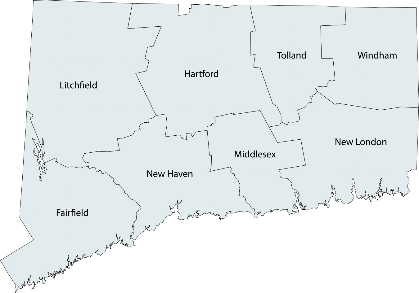 Connecticut map